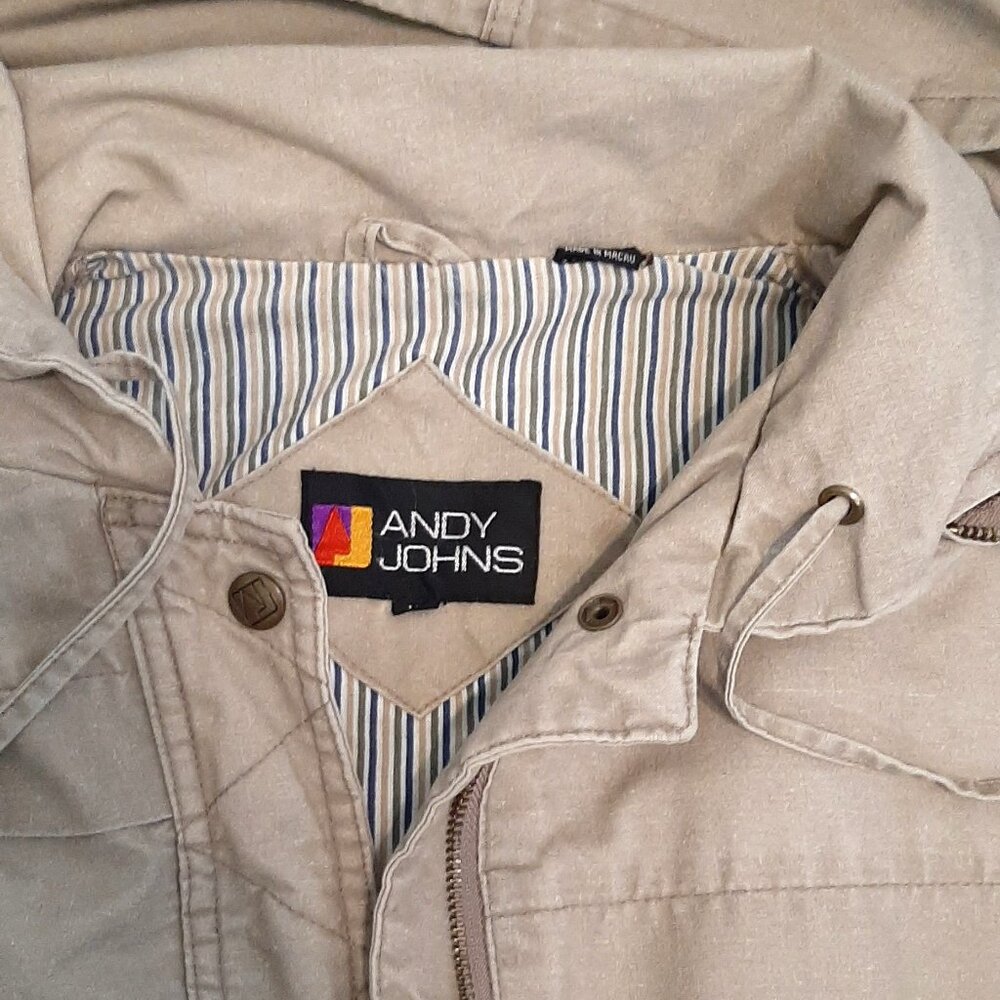 Andy Johns Vintage Khaki Anorak/Parka Women's Coat Size M